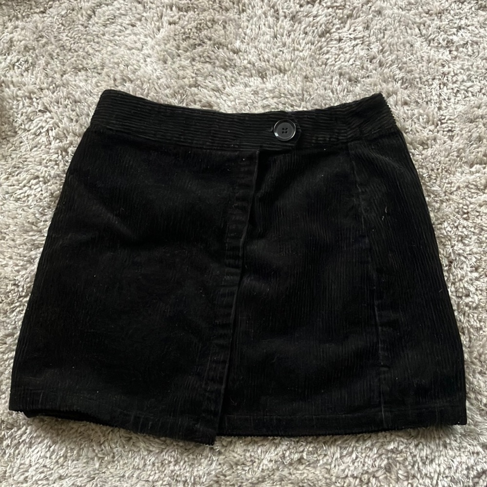 Black Corduroy Skirt